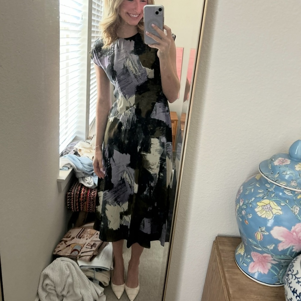Maggy London Multicolor Abstract Dress